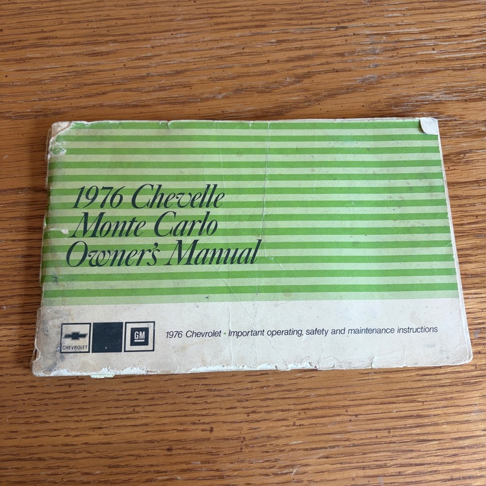 1976 Chevrolet Chevelle Monte Carlo Owners Manual GM 360270 B Original Vintage